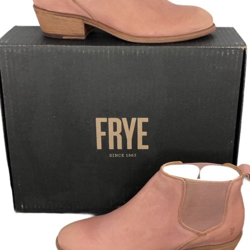 *FINAL PRICE- Frye Real Leather Carson Distressed Blush Pink Bootie